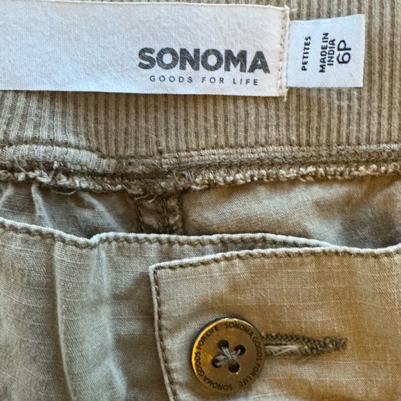 Sonoma‎ Women’s Capri Cargo Pants – Size 6P Khaki Tan Casual Utility - Picture 10 of 10